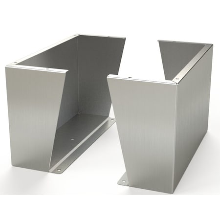 Saginaw Control & Engineering Floor Stand Kit, 15 in. H x 24 in. W x 9.12 in. L, 304 Stainless Steel, 1 PR SCE-FK1524SS